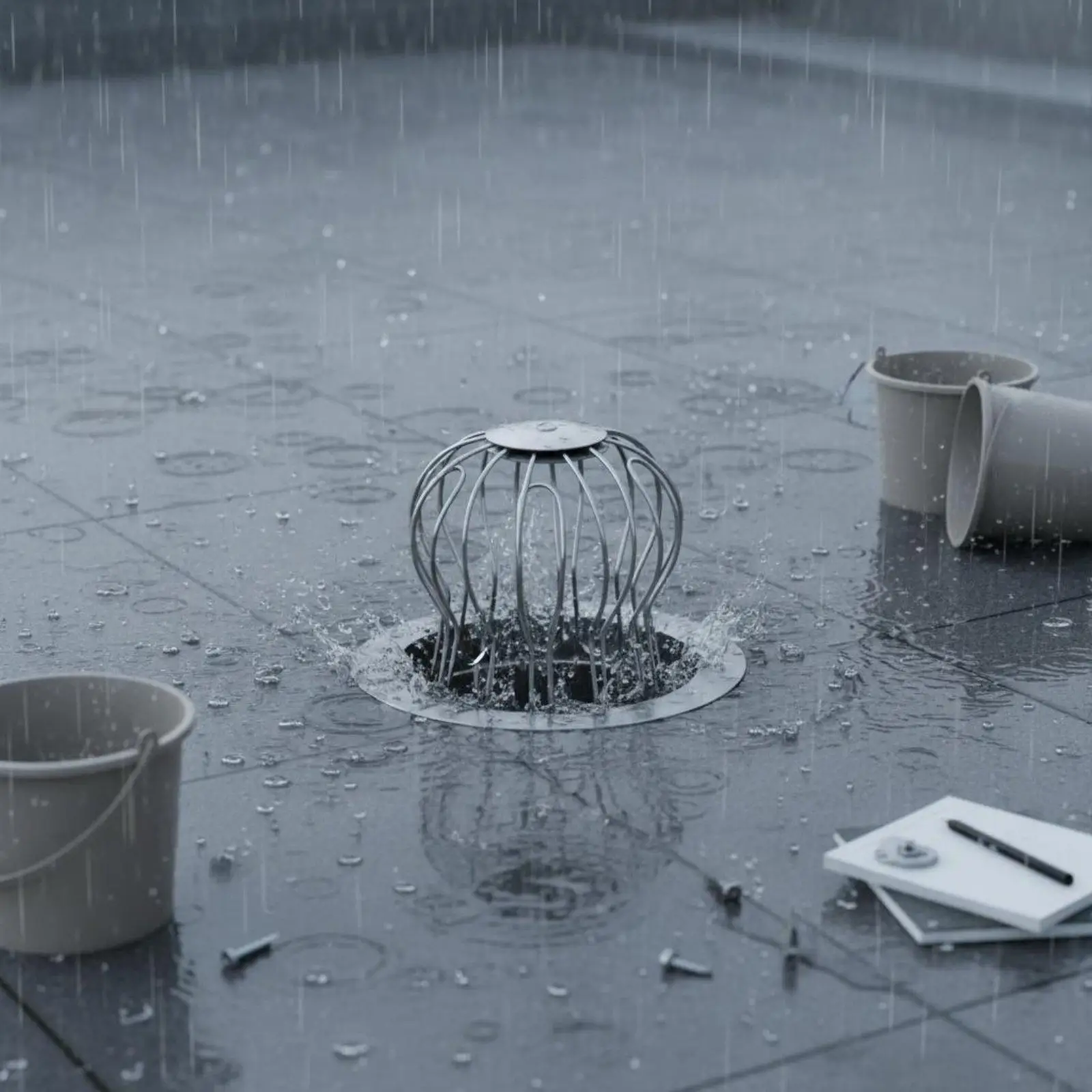 Flexible Strainer Leak-Resistant Rooftop Drain Cover Easy to Clean Anti-Clogging Downspout Cap for Outdoor, Terrace
