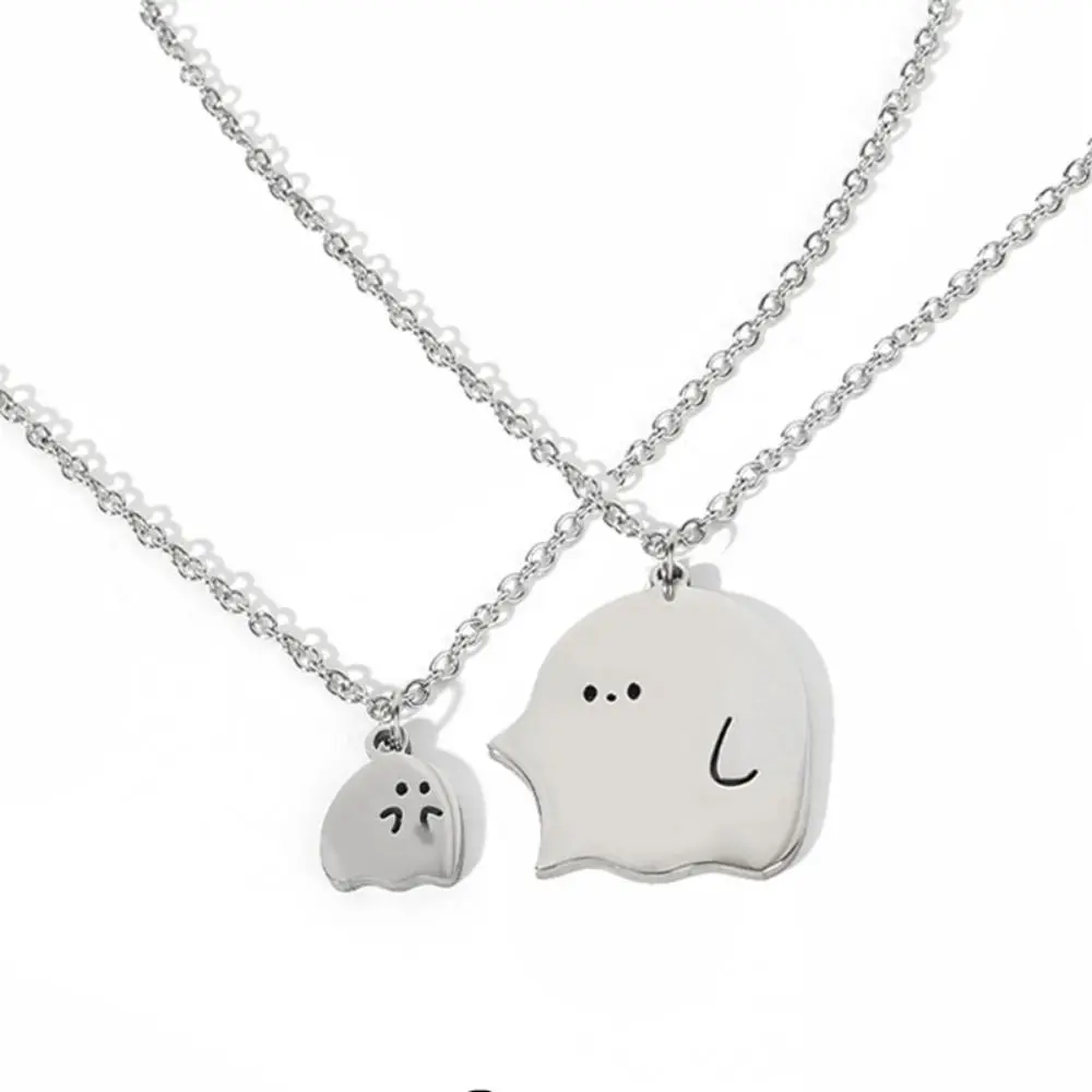 Simple Couple Jewelry Accessories  Gift Halloween Cartoon Necklace Cute Ghost Necklace Couple Necklaces Women Necklace
