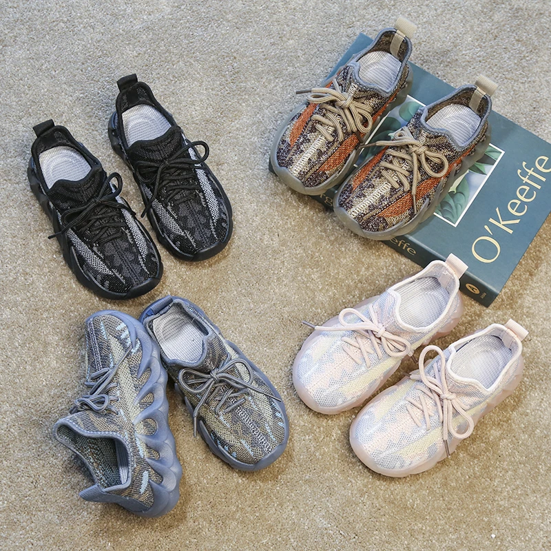 

Summer Anti Abrasion Walking Sneakers Kids Full Hollow Mesh Flexible Shock Absorb Insole Daily Casual Sport Footwear