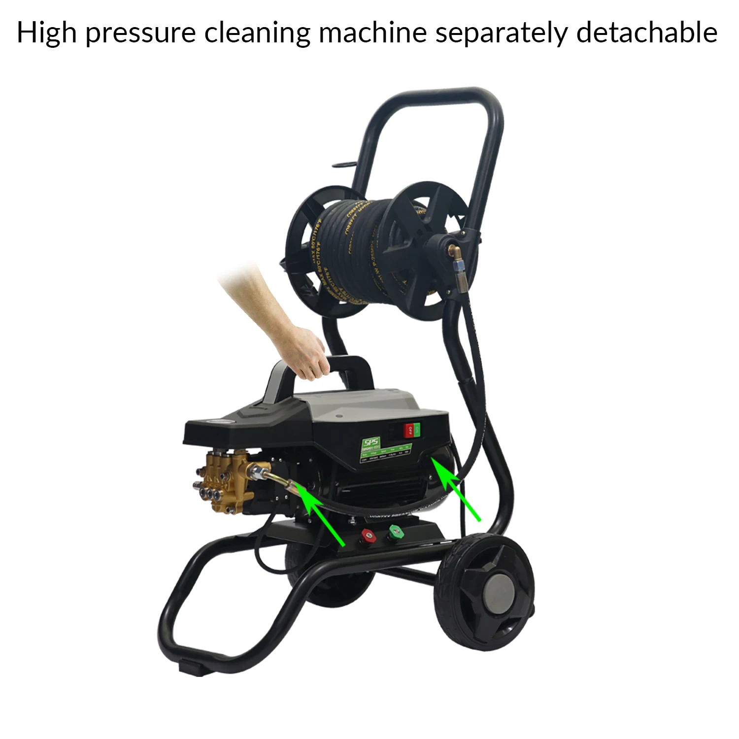 SPS 2-In-1 2.2kw 150bar 2100psi Commercial Hand Push Type High Pressure Cleaning Machine Portable Cold Water Car Washer