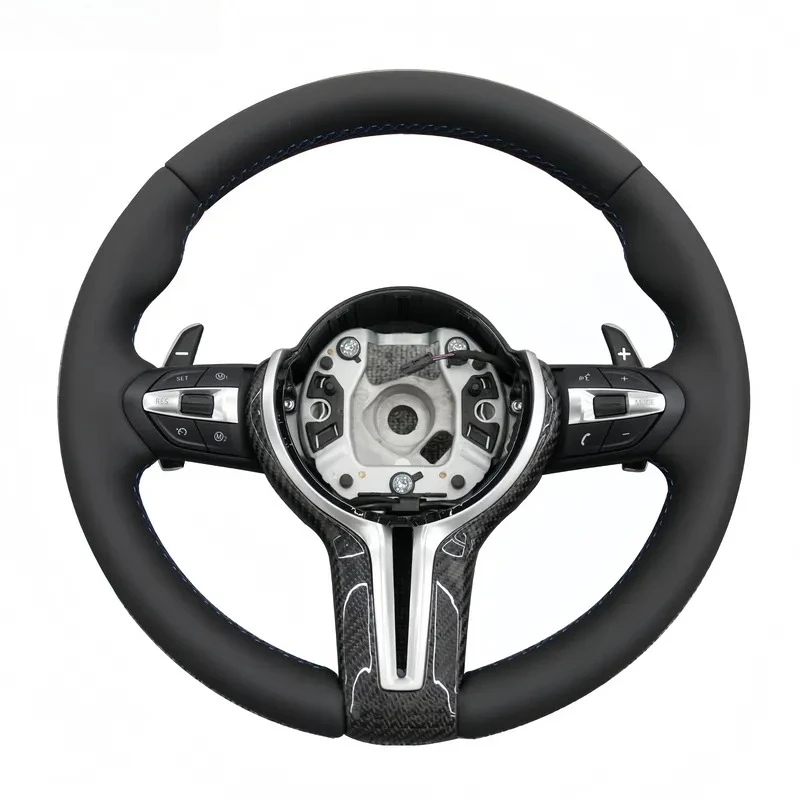 Automotive Interior Steering Wheel for BMW5 6 7 Series F01 F02 F06 F07 F10 F11 F12 F13 M SPORT Carbon Fiber Trim Steering