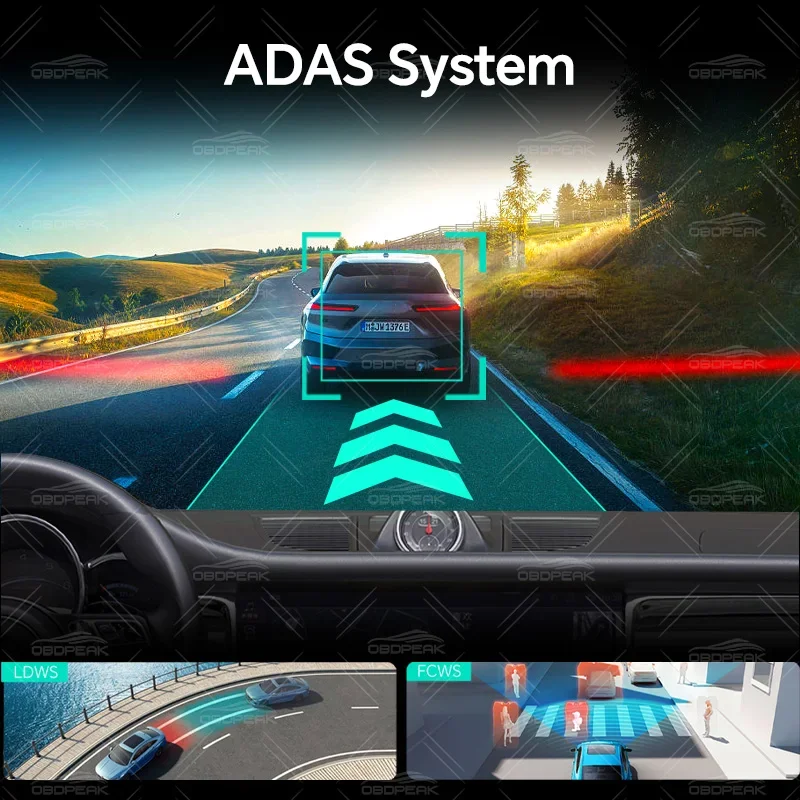 4 Channel Dash Cam 360° 11" 4K+1K+1K+1K WIFI Rear View Mirror  Video recorder Car DVR ADAS BSD Night Vision 24H Parking Monitor view 5