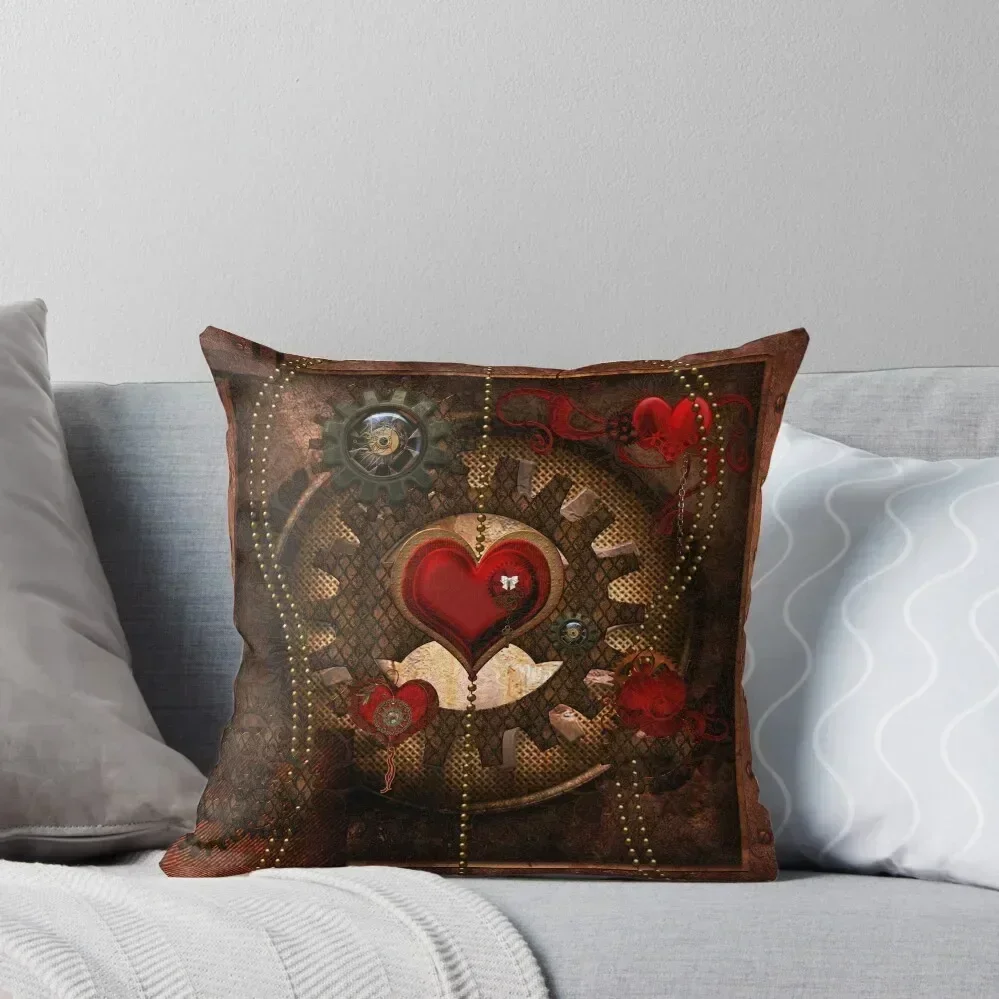 

Steampunk, awesome steampunk heart Throw Pillow sleeping pillows anime girl luxury decor Pillow Cases Decorative pillow