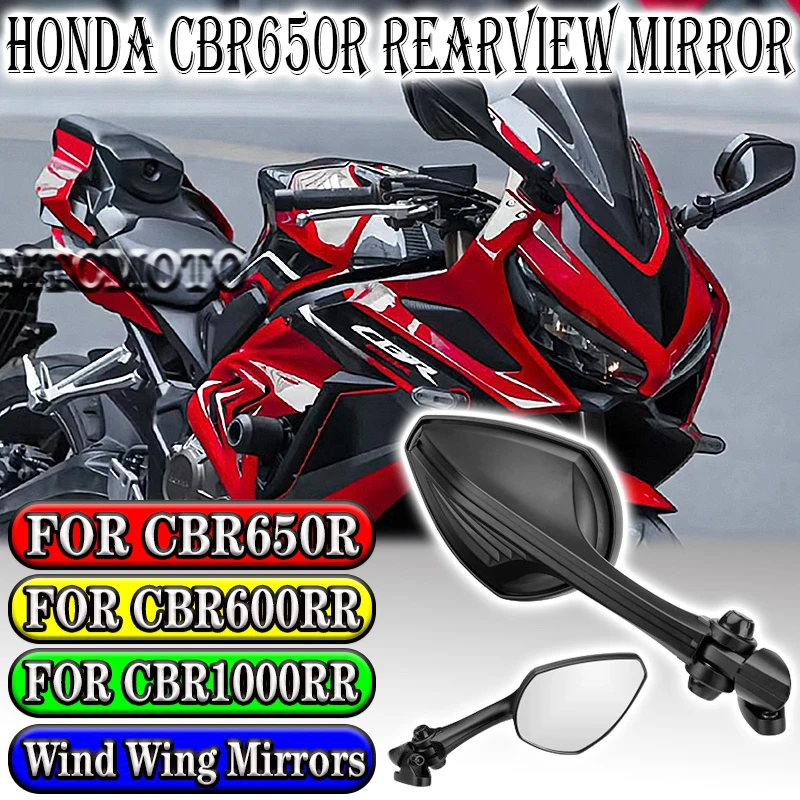 Motorcycle Cowling Mirror Libra 2 Napoleon For Honda Suzuki Kawasaki R6 CBR650R Ninja650 GSXR Adjustable Rear View Mirrors Set