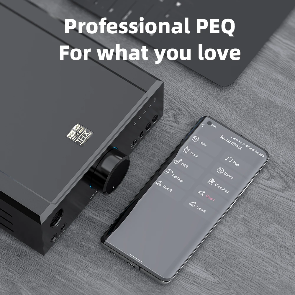 FiiO AKM 데스크탑 DAC 및 헤드폰 앰프, PC 및 휴대폰용, THX AAA 788 +, 블루투스 5.1 LDAC, 768kHz, 32 비트 DSD512, K9