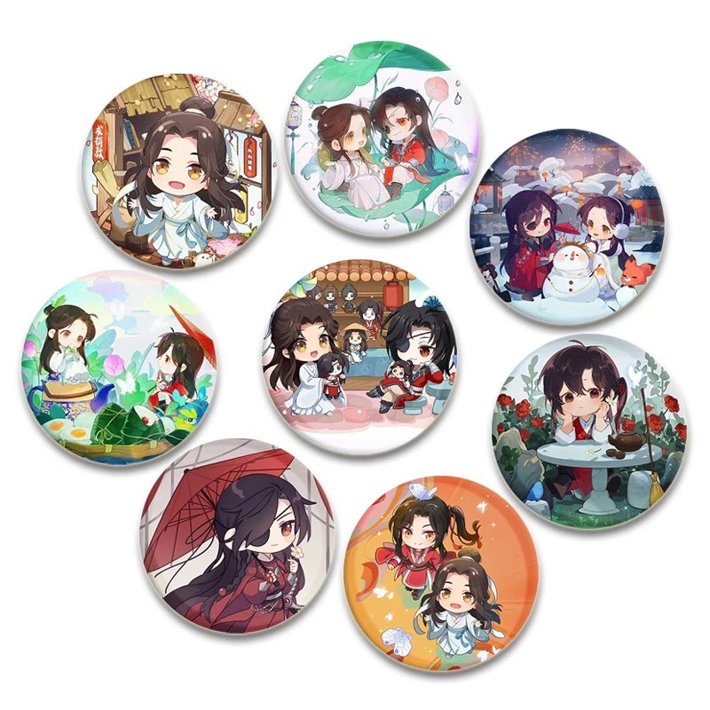 Heaven Official's Blessing Anime Brooches Xie Lian Hua Cheng Cartoon Badge Backpack Hat Jewelry Accessories Gifts Handmade Pins