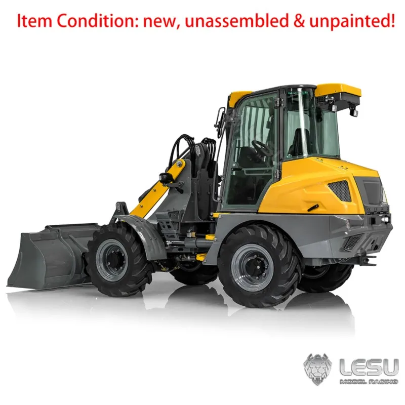 LESU MCL8 Aoue-MCL8 1/14 RC Hydraulic Metal Loader Kit Unpainted Unassembled Construction Truck Model Light Sound Motor ESC Toy