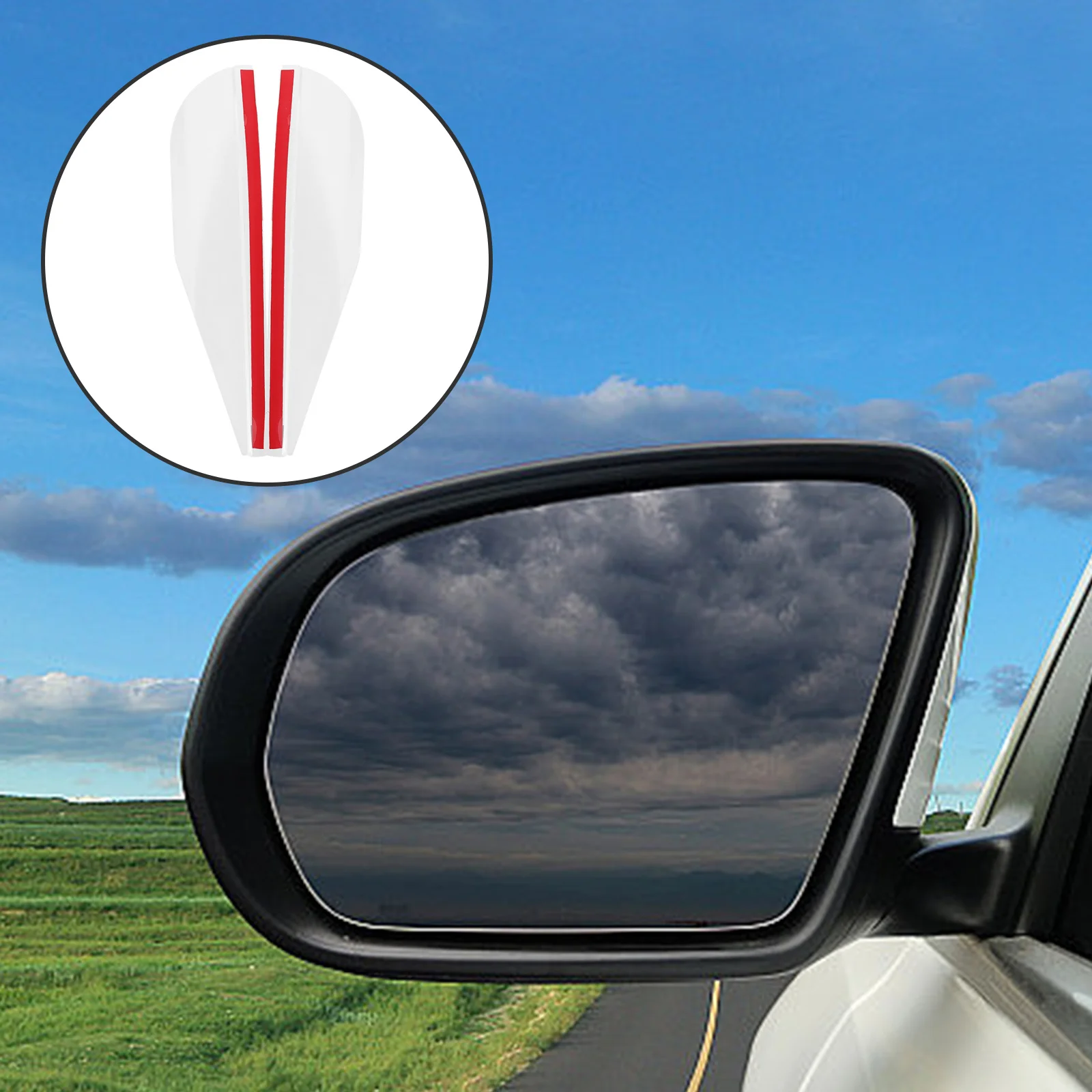 

4 шт. накладки на зеркала заднего вида от дождя, водонепроницаемые, самоклеящиеся, яркий дизайн для улучшения внешнего вида автомобиля и безопасности