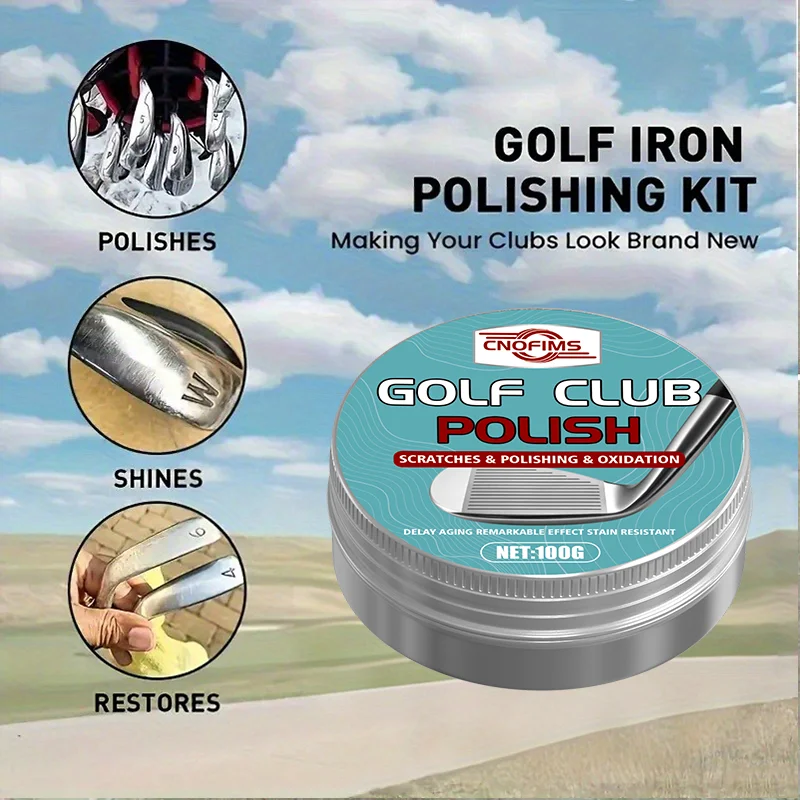 شمع تلميع نادي الجولف - مزيل الخدوش سريع الاستخدام ومزيل اللمعان المعدني، طلاء واقٍ لنوادي الجولف، معدات رياضية