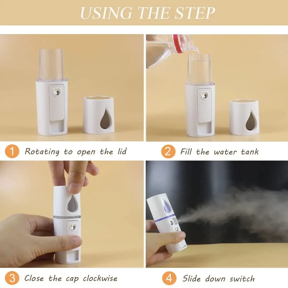 Nano Facial Steamer Mist Spray Eyelash Extensions Cleaning Pores Water Moisturizing Hydrating Face Cute Mini Handheld Sprayer