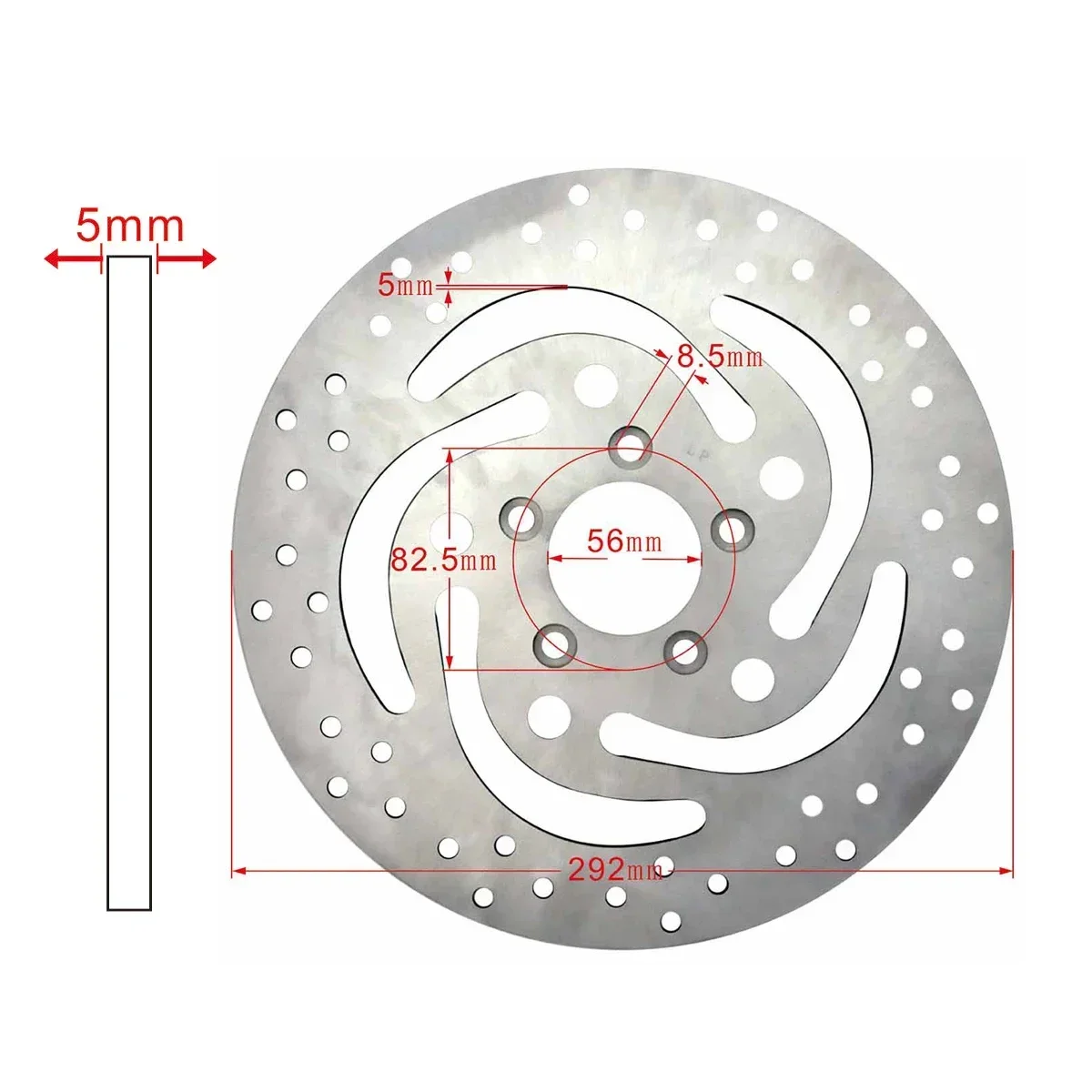 Motorcycle Front Left Brake Disc Rotors For H Deuce 1450 Road King 1584 Deluxe 1584 Slim 1690