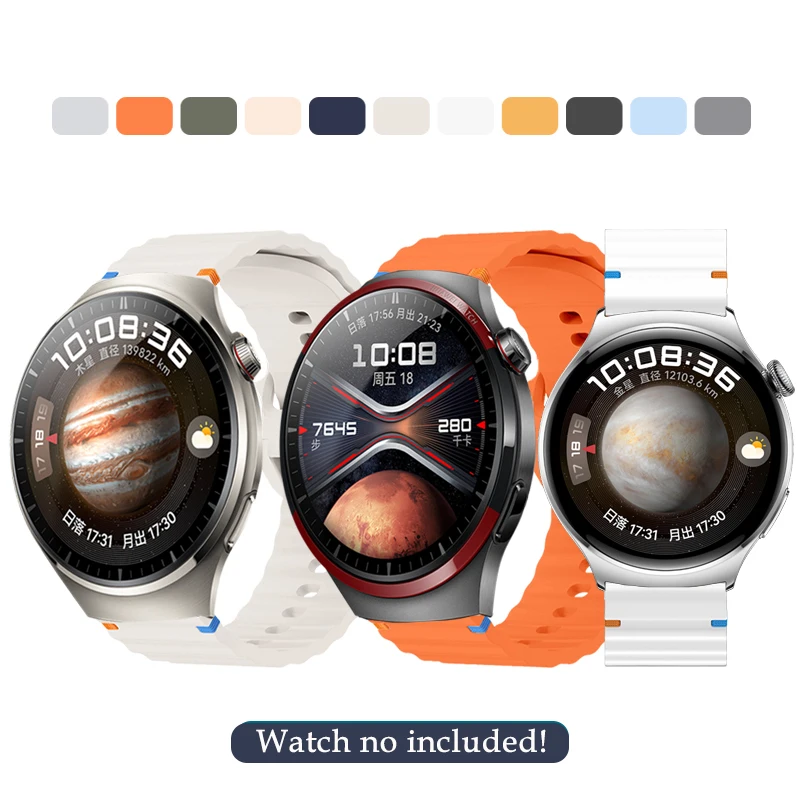 20mm/22mm Band Included in Huawei Watch 4pro Silicone Breathable Silicone 22mm Band Suitable for Huawei Watch 4/watch3 Pro