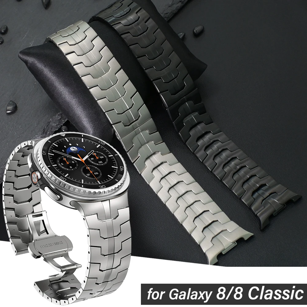 

Ремешок из нержавеющей стали для Samsung Galaxy Watch 8 44 мм 40 мм 8 Classic 46 мм Роскошный металлический ремешок для браслета Galaxy Ultra 2025 2024