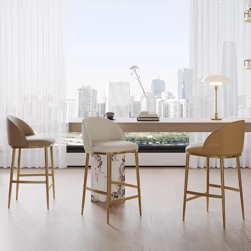Tabourets de bar minimalistes, chaises de bar design nordique pour bureau, comptoir de cuisine, banquette confortable et moderne, meubles tendance
