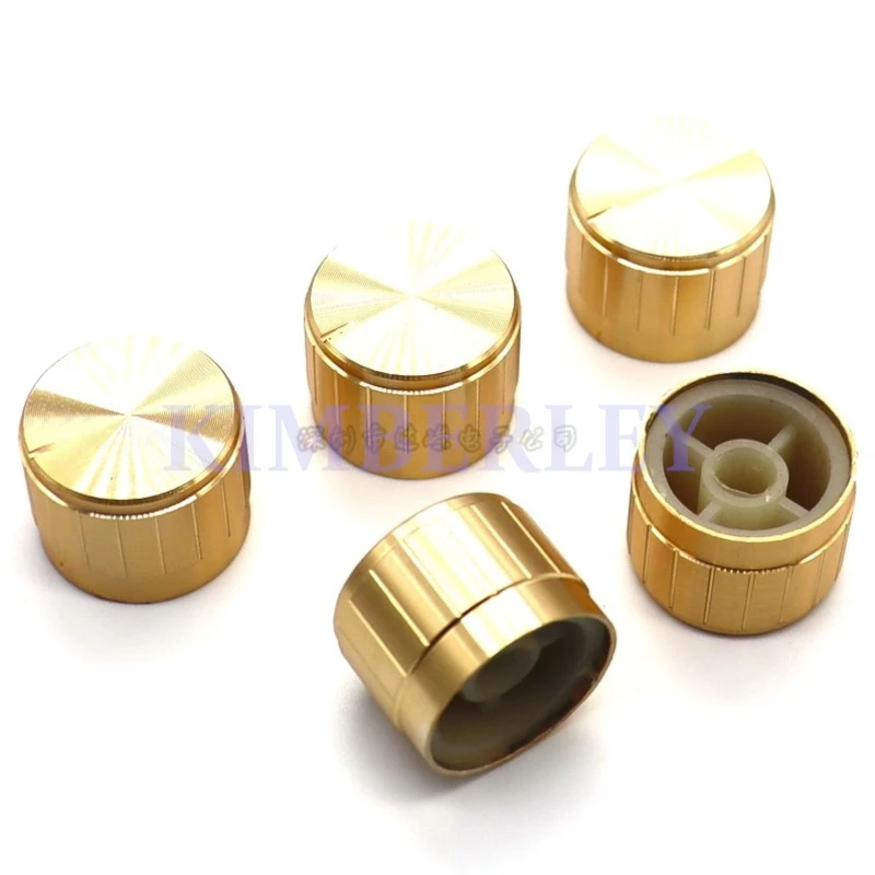 5 Piece 23 X 17MM Gold Knob Cap Power Amplifier Volume Adjustment Knob Cap Potentiometer/code Switch Knob Cap