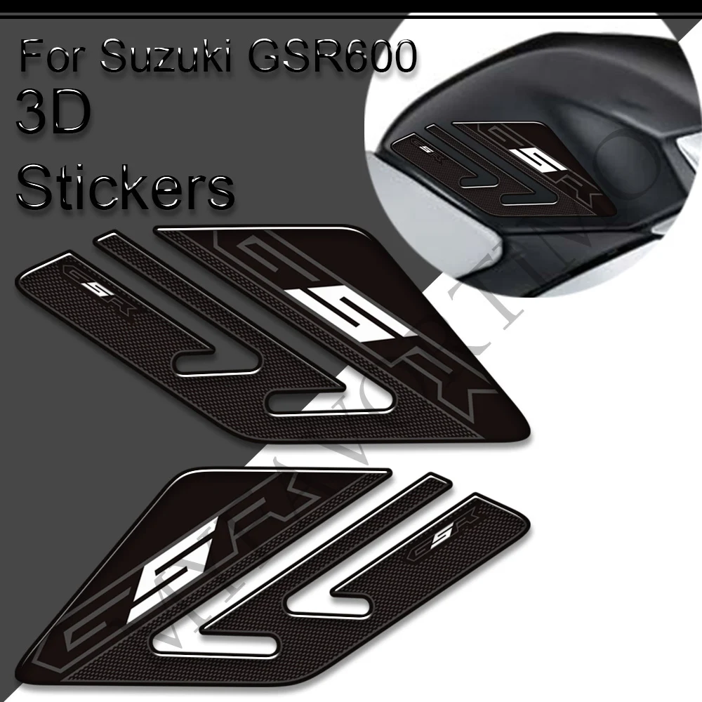 Motorcycle For Suzuki GSR 250 400 600 750 1000  3D Tank Pad Stickers Fuel Oil Protectors  GSR250 GSR400 GSR600 GSR750 GSR1000