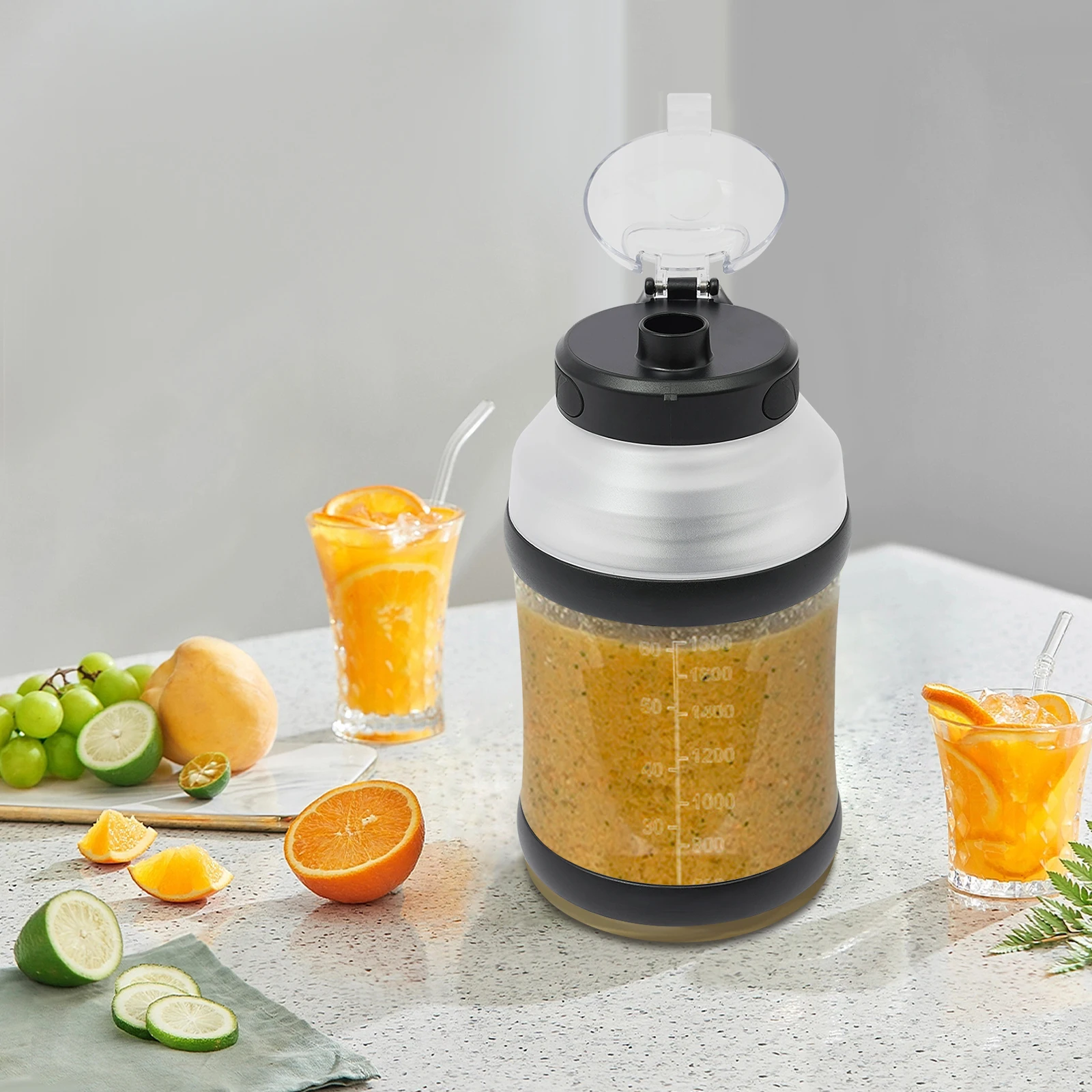 

2l Rechargeable Blender, Fresh Fruit Juicer, USB Portable Juicer Bottle- Black