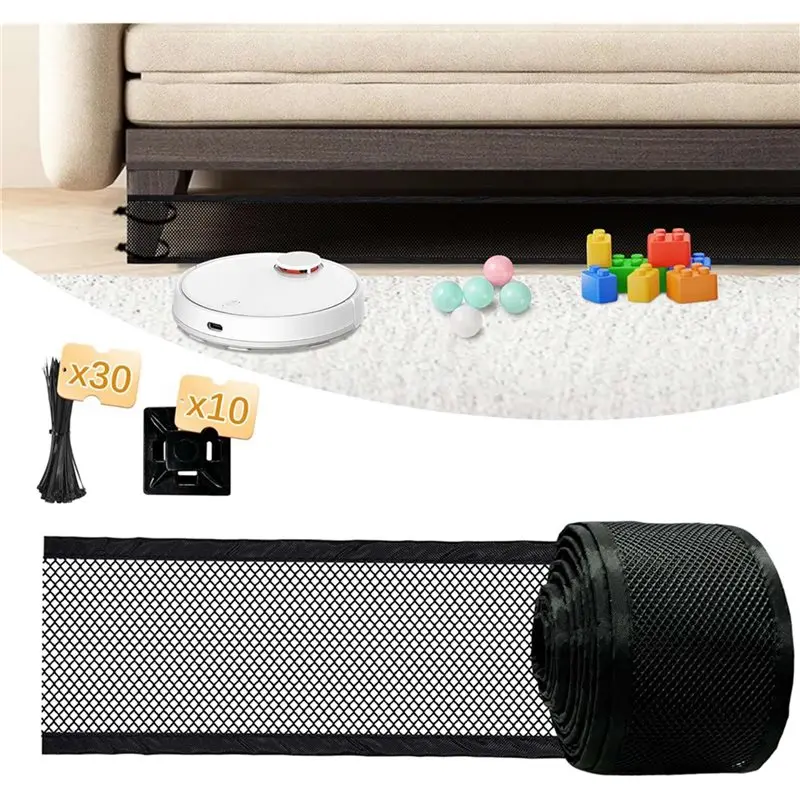EYFL-2X Under Couch Blocker, 4 Inchx 394 Inch Under Furniture Blocker With 60 Cable Ties, Couch Blockers