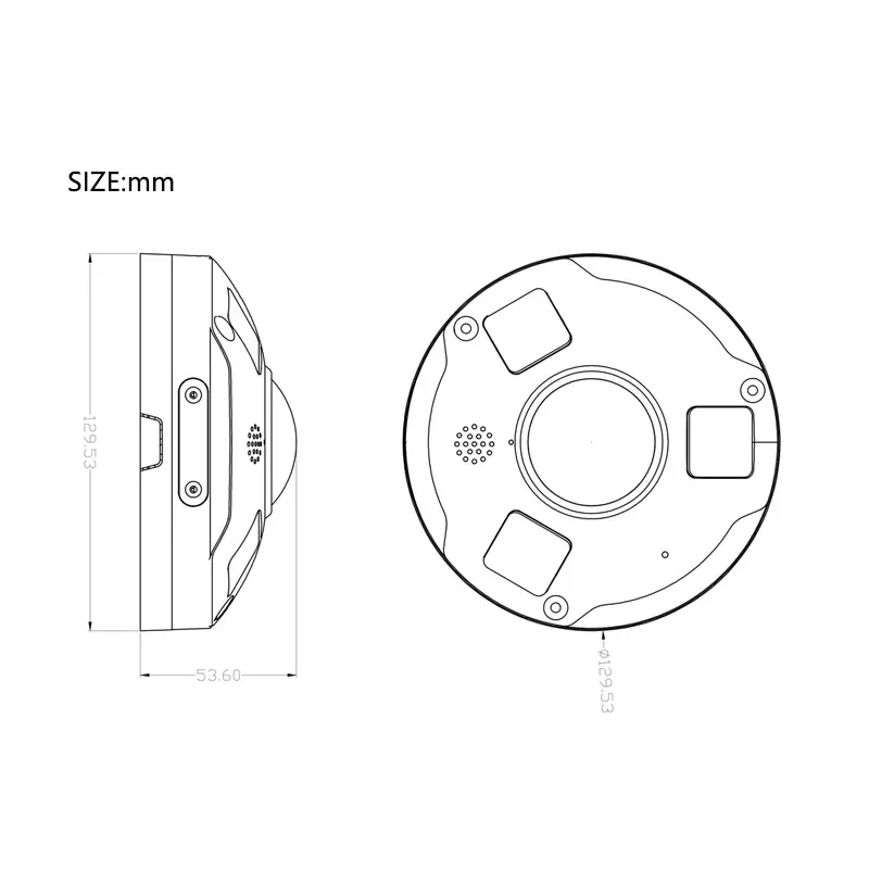 Cámara de red panorámica IR ojo de pez de 12MP, Audio para interiores y exteriores, visión nocturna, gran angular de 360 grados, cámara CCTV de seguridad IP POE