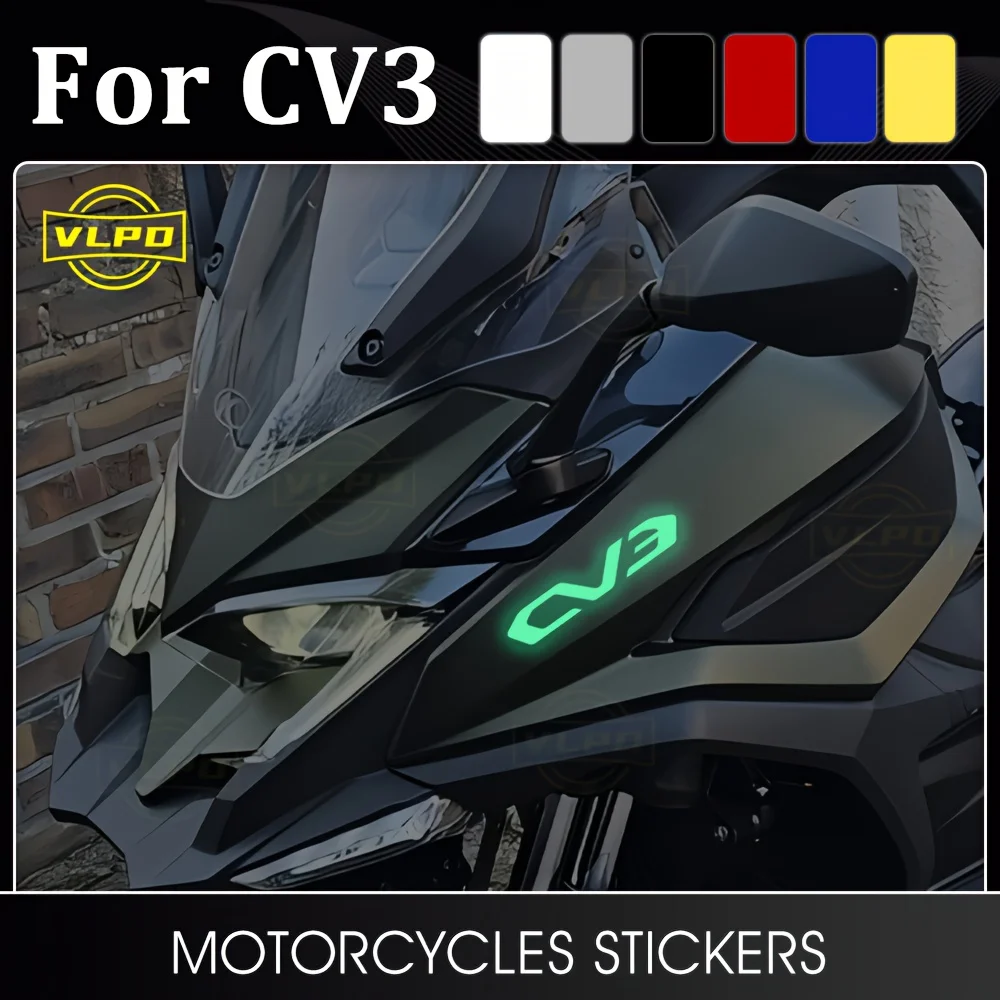 

KYMCO CV3 Motorcycle Stickers Neon Green Red Design Waterproof PET High Visibility