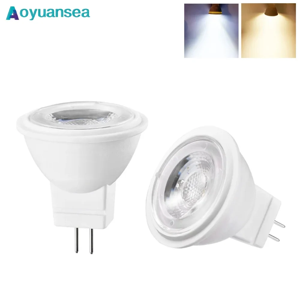 

Aoyuansea Wholesale Dimmable GU4 Pin MR11 Spotlight 3W DC 12V 24V AC 110V 220V Dimming Bulb Replacement Halogen Lamps White