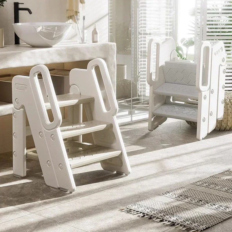 Многофункциональная лестница, складная лестница, домашняя кухня, маленькая лестница для мойки автомобилей, металлическая декоративная простая детская лестница для домашнего использования