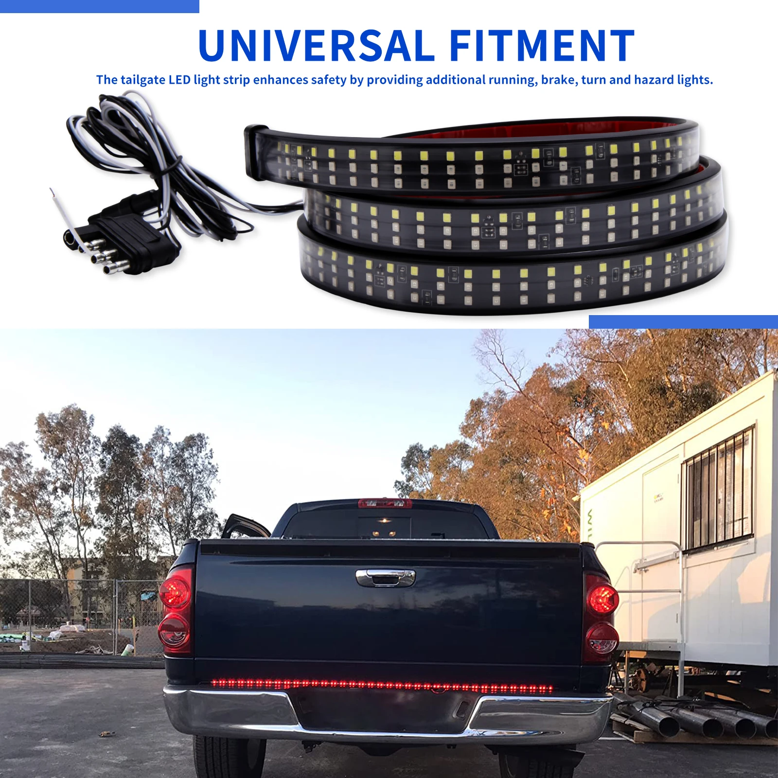 

1PCS 60" LED Truck Strip Tailgate Light Bar Reverse Brake Turn Signal Stop Lamp Universal For Car Auto Truck SUV Accessories