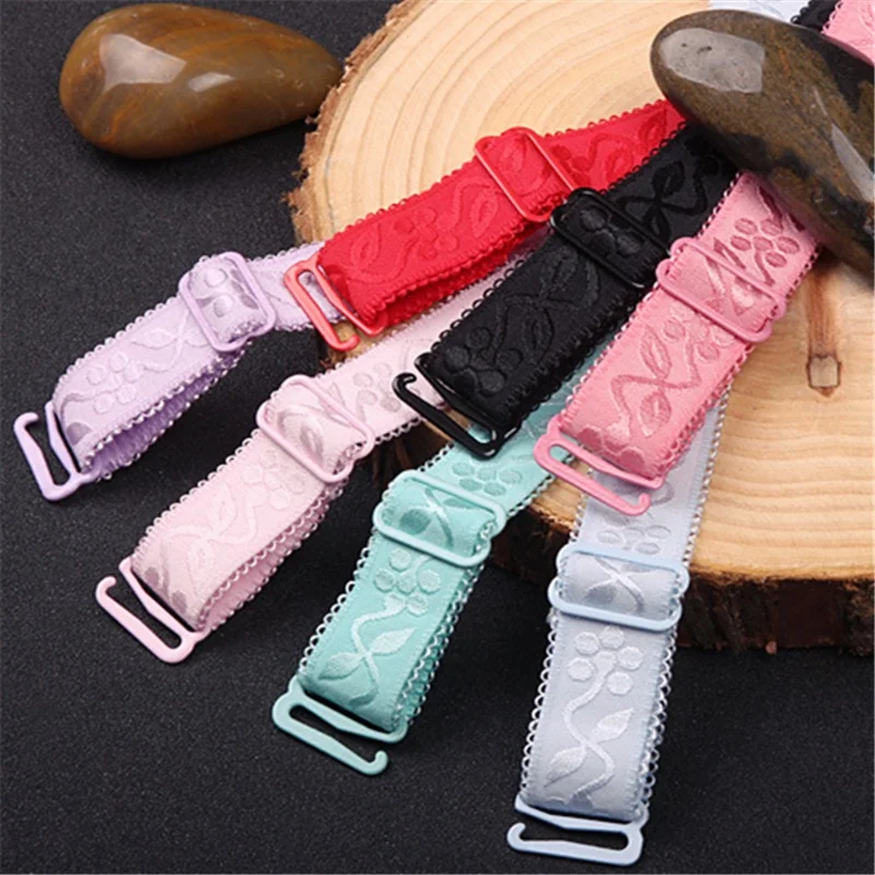 Women Embroidered Shoulder Strap Underwear Straps Bra Straps Bra Accessories