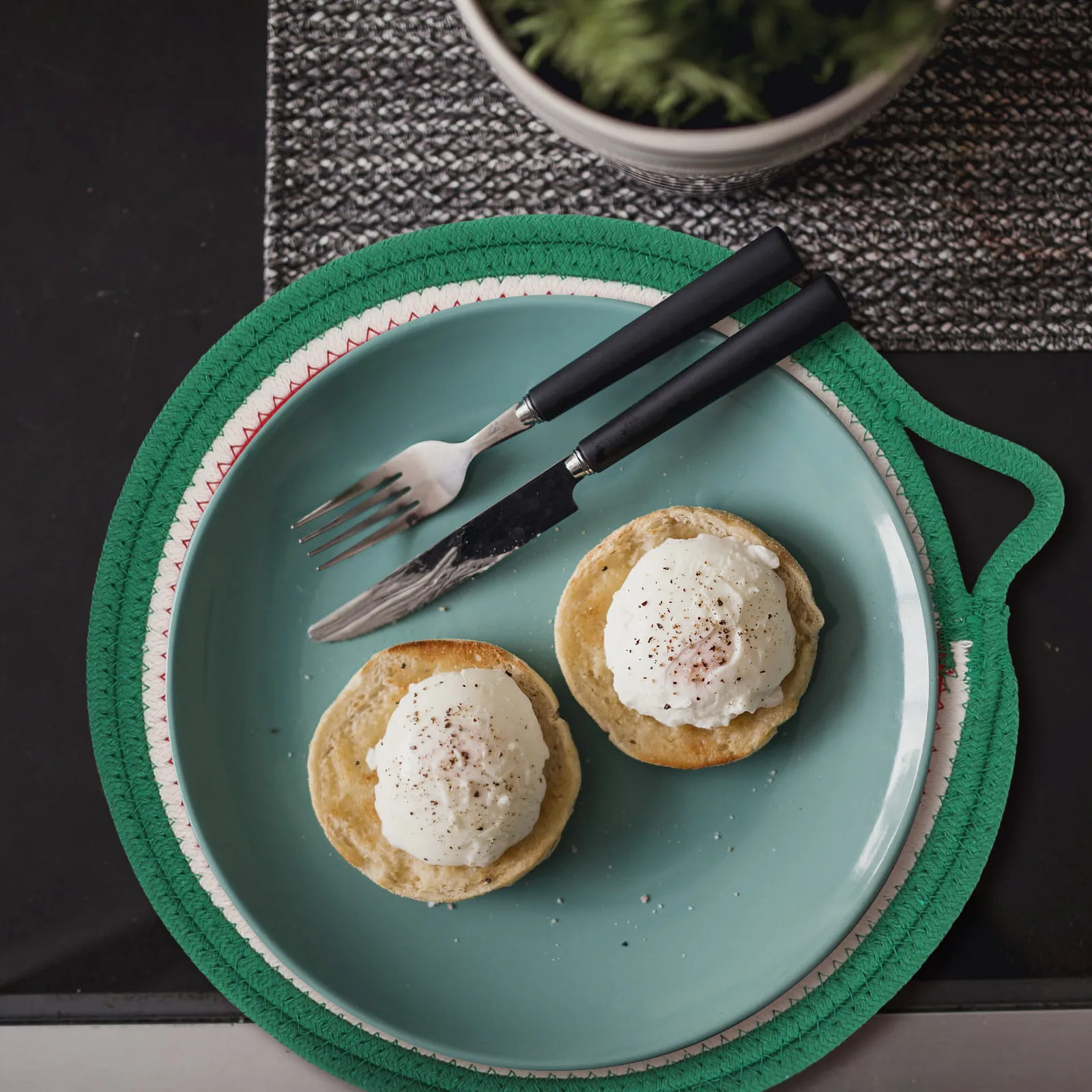 

Heat Trendy Kitchen Dining Table Mats Dish Decorative Place Fruit Pattern Placemat Accessories