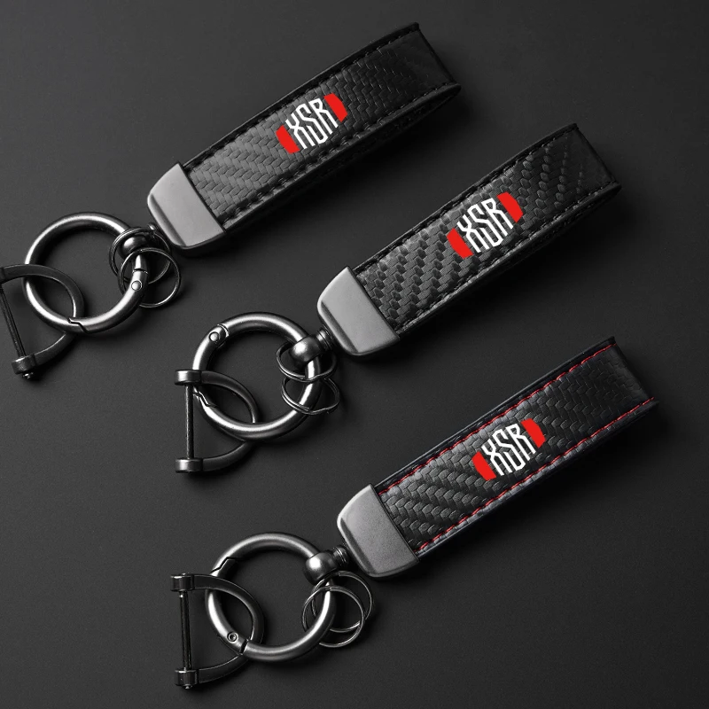 High-Grade Leather Keychain Motorcycle Key Ring For Yamaha XSR700 XSR 700 XSR900 XSR 900 XSR125 155 Accessories