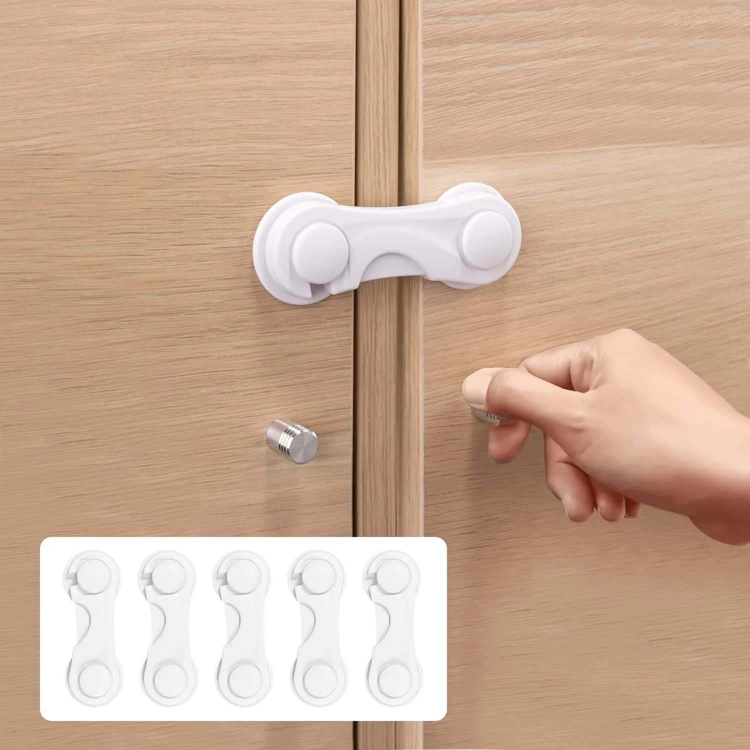 Child Proof Cabinet Locks Baby Proofing Cabinets, 5PCS Child Locks for Cabinets and Drawers, Refrigerator Lock Fridge Locks for 