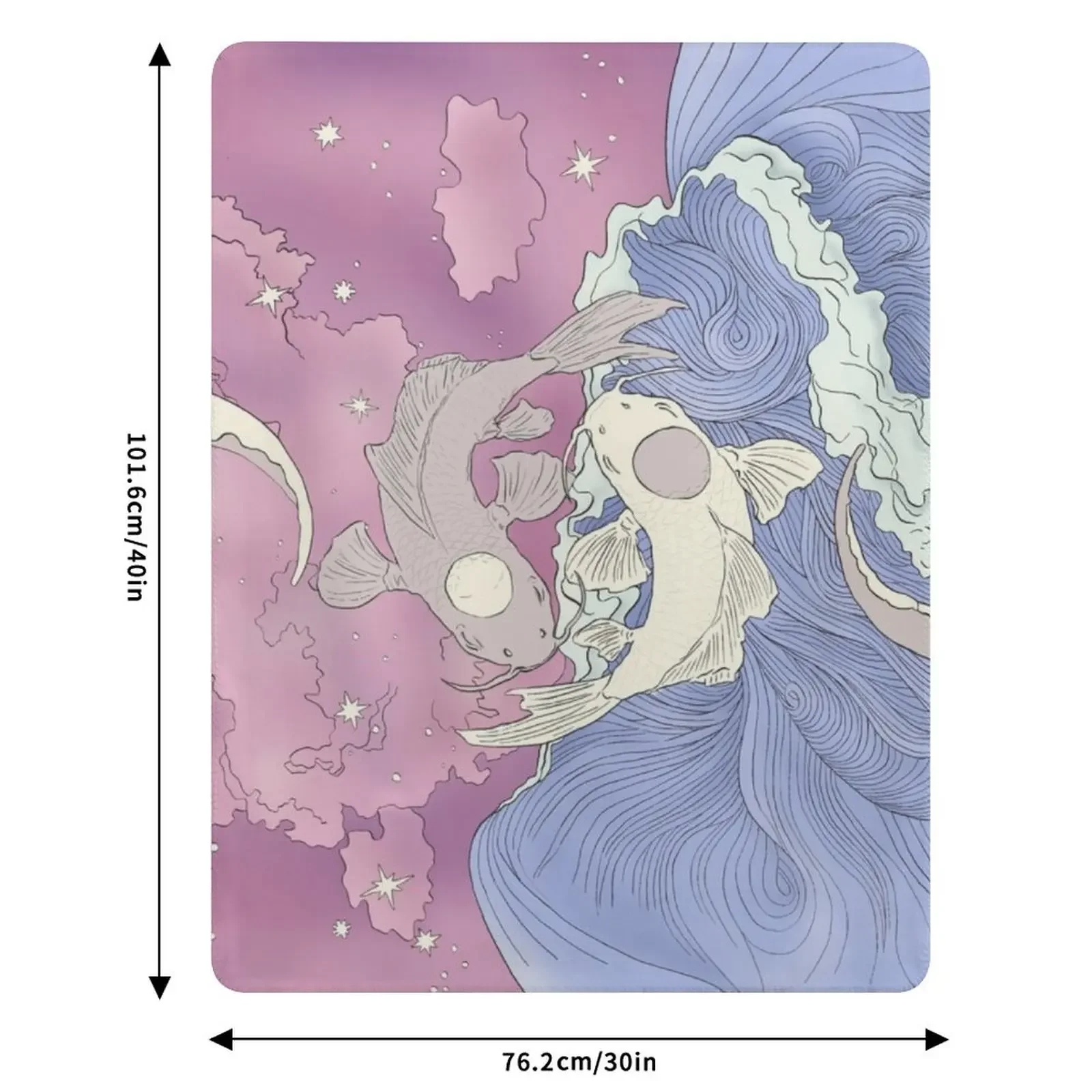 توي ولا، القمر والمحيط الأرواح الفن الحديث رمي بطانية هدايا عيد الميلاد شعر اضافية كبيرة رمي منقوشة على أريكة بطانية #6