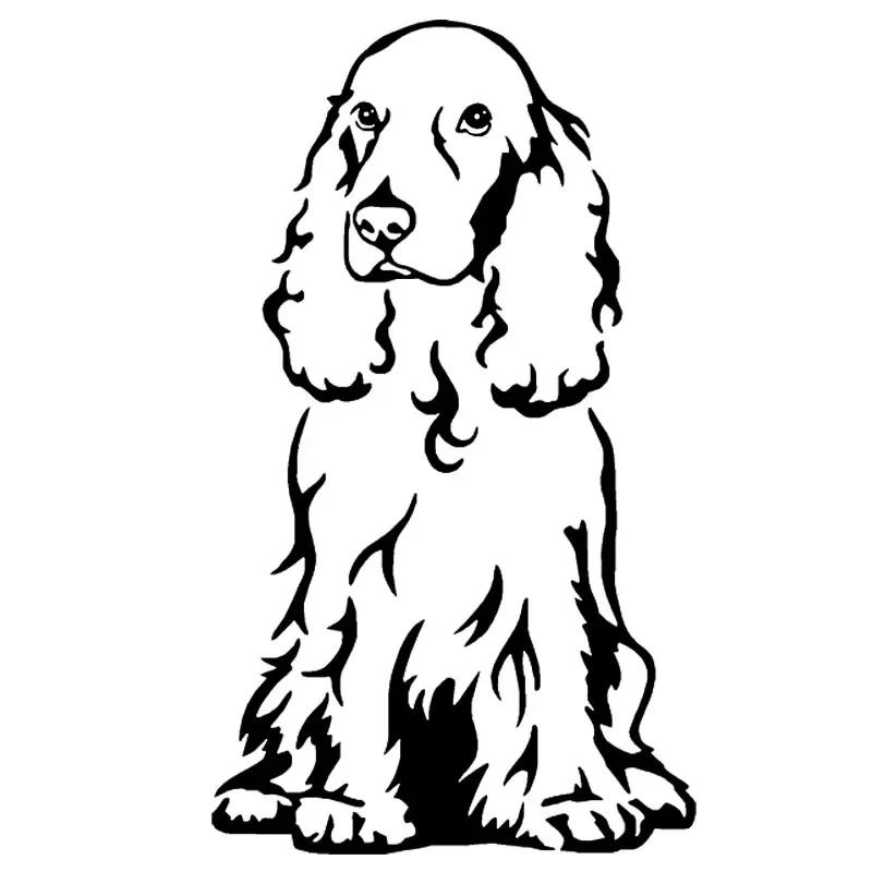 Pegatina de coche 3D Cocker Spaniel perro pegatina divertida en pegatinas y calcomanías de coche ventana trasera vinilo estilo de coche 8,7*15CM PVC KK