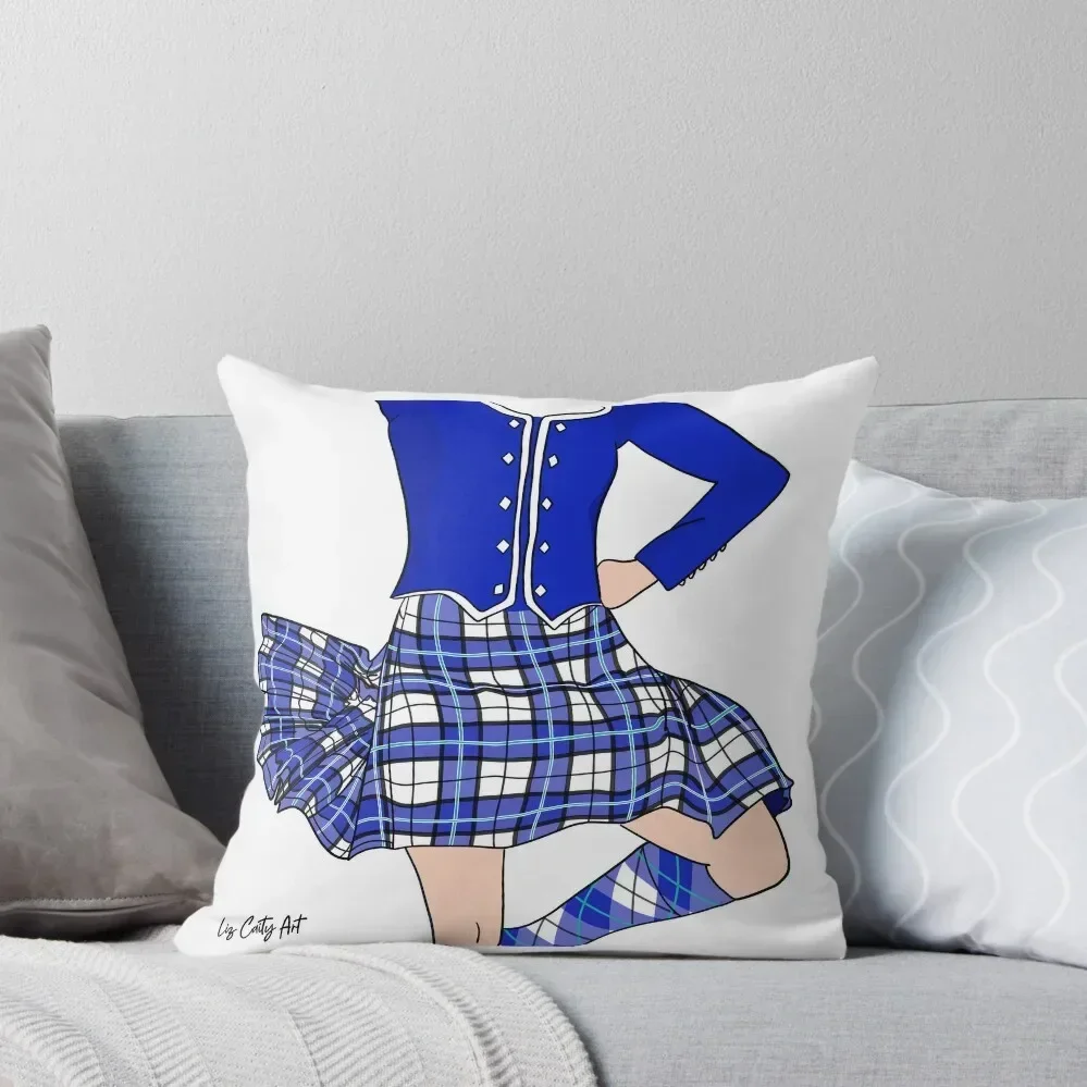 

Highland Dancer Royal Blue Throw Pillow Decorative Cushion Christmas Pillow Covers Cushion Cover Christmas Covers pillow