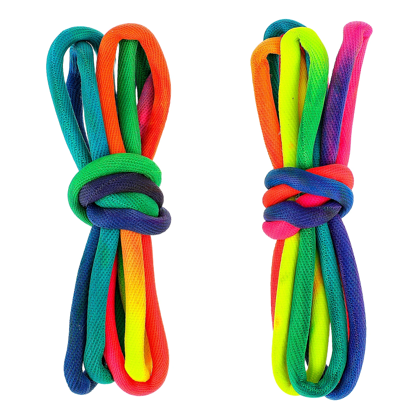 

1 Pair Rainbow Thick Round Shoelaces Colorful Fashion Sneaker Laces For Canvas Shoes School Party Wear Stylish Rainbow Round