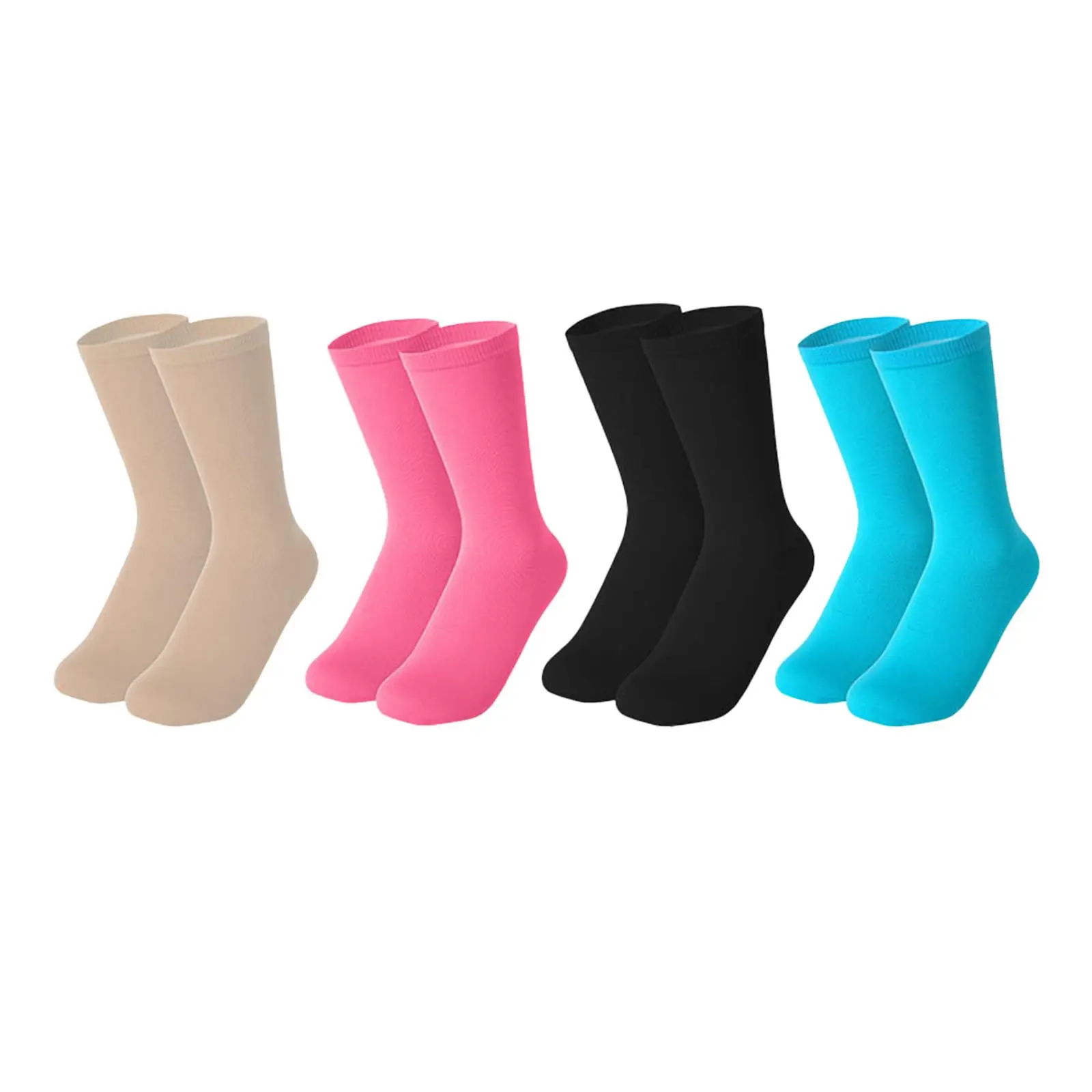 Chaussettes de patinage sur glace pour femmes et filles, chaussettes hautes au genou, douces et respirantes