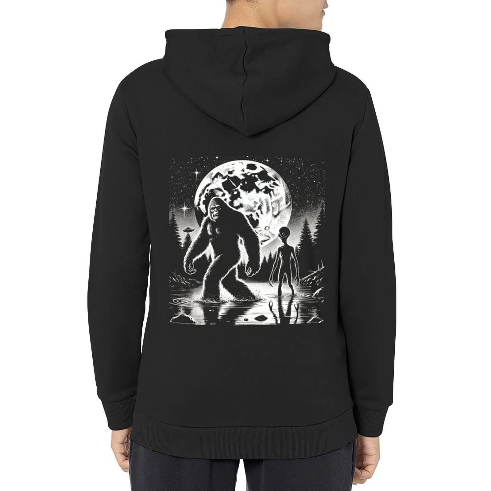 

Bigfoot Alien Sasquatch Men Women Kids Bigfoot Hoodie men clothing hooded shirt aesthetic clothing japanese hoodie