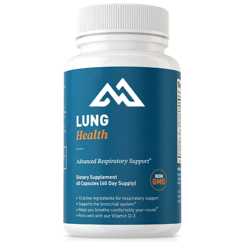 Supplément de soutien pulmonaire, contenant de la vitamine C, de la quercétine et de la bromélaïne, pour les systèmes aériens et respiratoires, 60 capsules