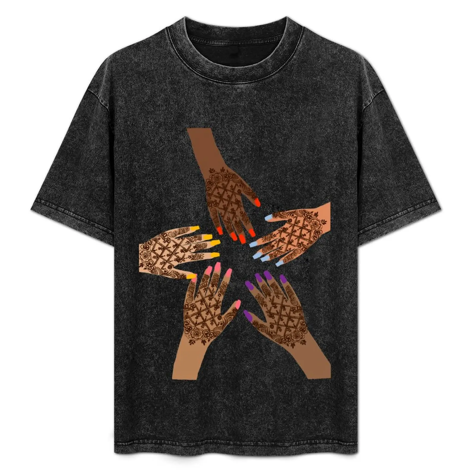 T-shirt Desi Kuri Unity à imprimé fantaisie, décontracté