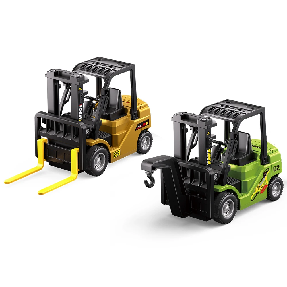9IMOD 1/64 RC Car Alloy Forklift 2IN1 Crane And Forklift APP Control 2.4GHz With Trailer