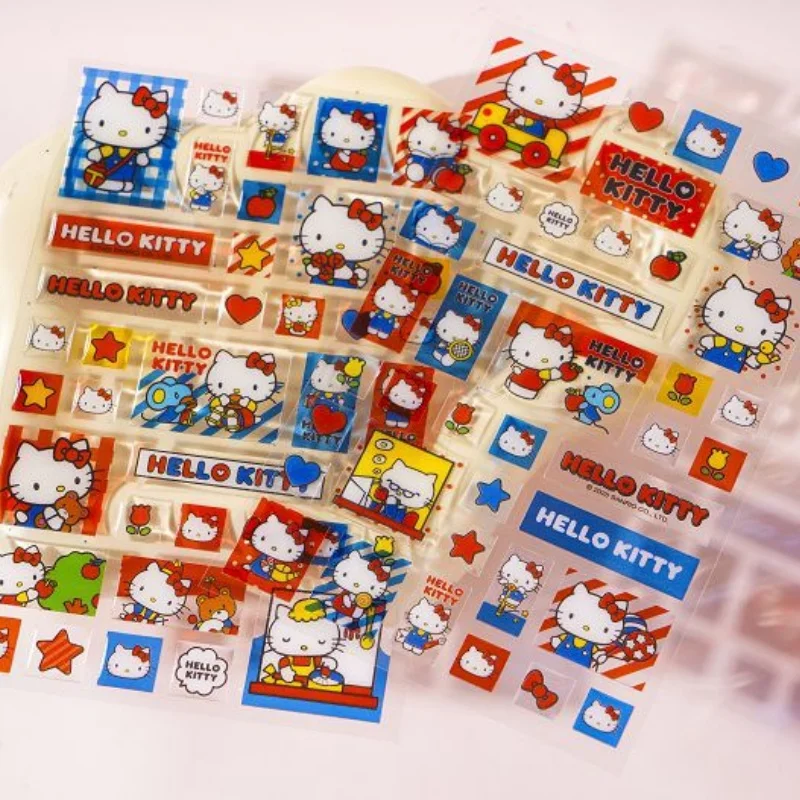 lotto-sanrio-kawaii-kitty-stickers-raschietto-creativo-prenotazione-diy-diario-decorativo-adesivo-etichetta-etichetta-album-bastone