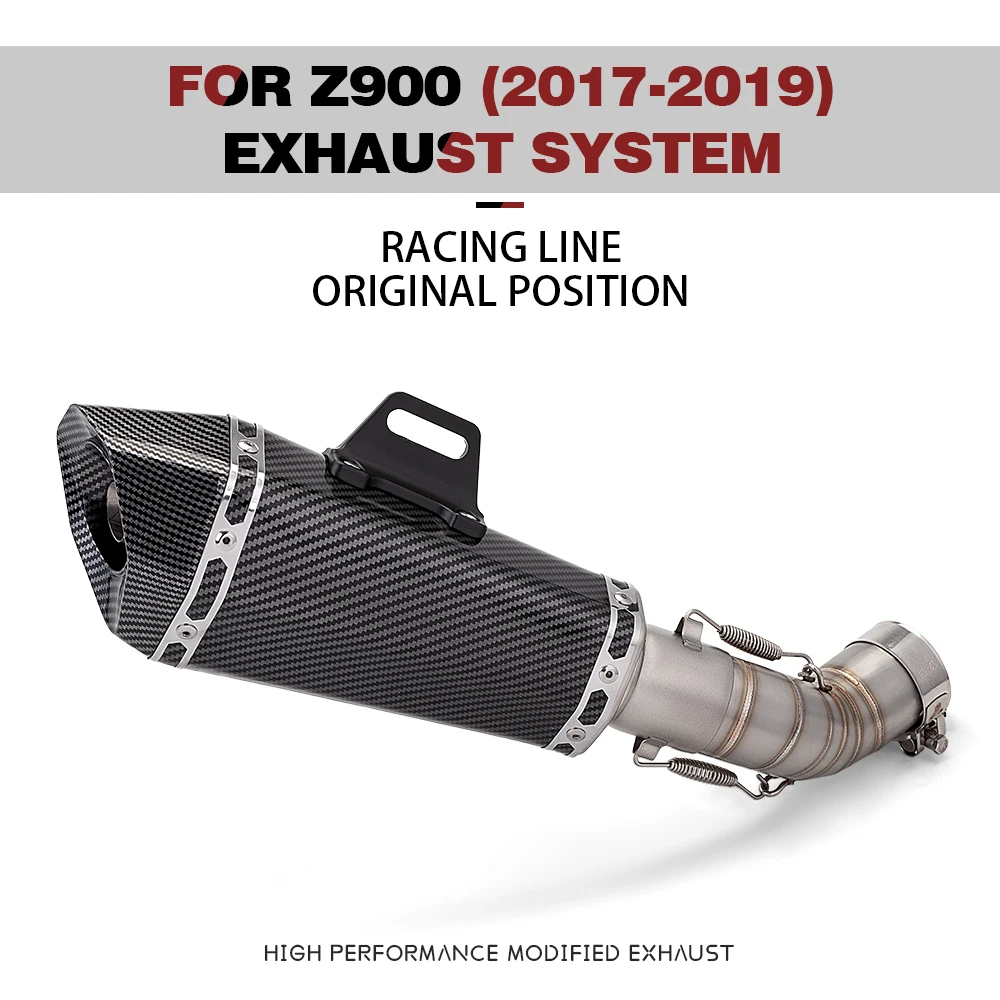For z900 2017-2019 51mm exhaust Middle Pipe z900 Motorcycle exhaust system exhaust pipe Modify motorcycle accessories
