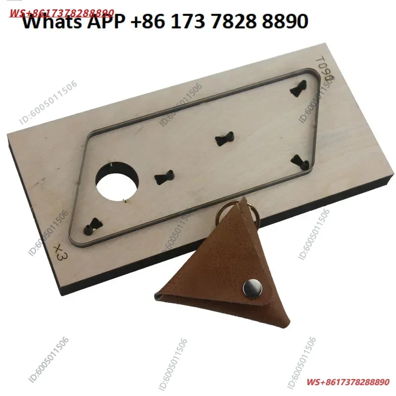 T090 triangular change bag zongzi shape earphone bag knife mold handmade leather goods