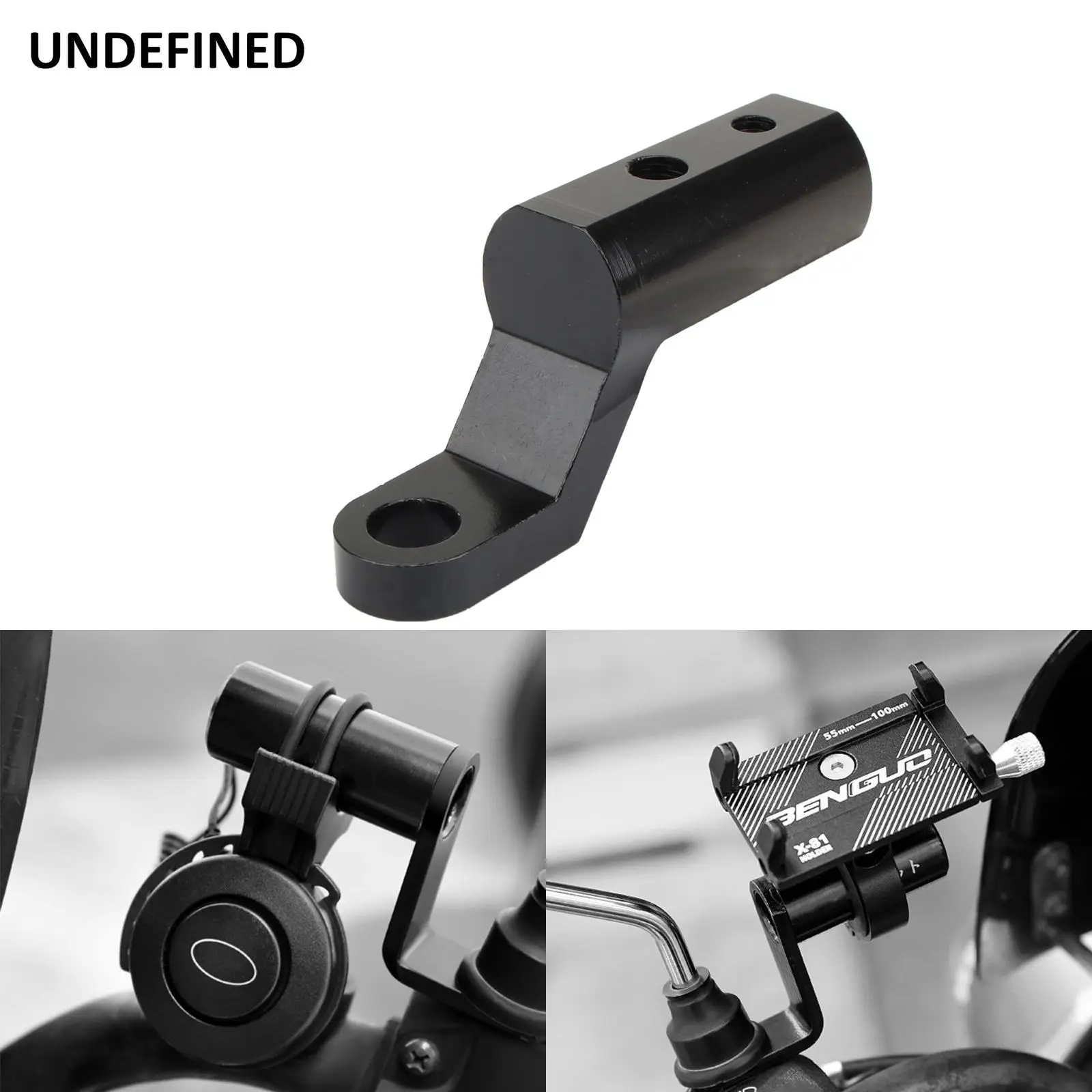 1db Motorbicikli rearview Tükör expander Karéj Magas légnyomású levegő minőségű Univerzális Adapter jogosultja Felszállít Alumínium Keverés Motorkerékpár kiegészítők