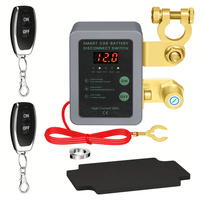 240A Kill Switch 12V Remote Battery Disconnect Switch with Led Voltage Display Automatic Power Shut Off Switch for Auto