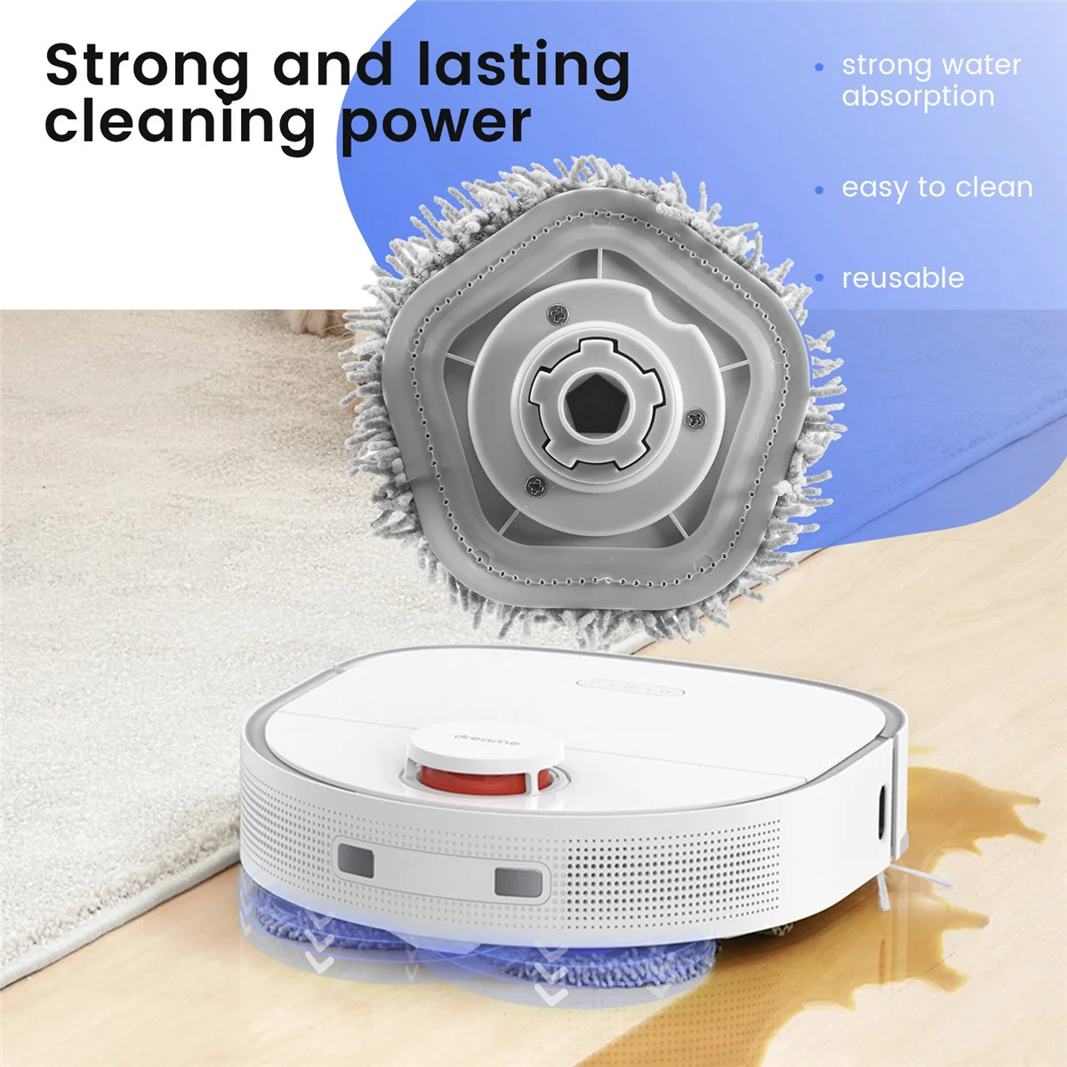 For Dreame Bot W10 Robot Vacuum Cleaner Accessories Main Side Brush Washable HEPA Filter Mop Cloth Spare PartsN02R