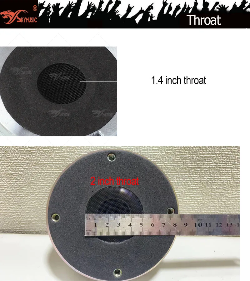 2 Inches Throat DE880 Raw Speaker Neodymium Magnet 3 Inch HF Compression Driver