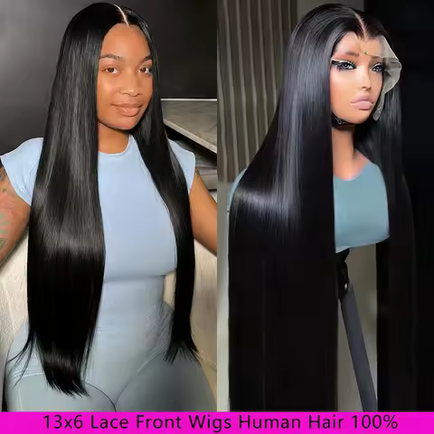 13x6 Lace Front Human Hair Wigs 30 Inch Straight Human Hair Wigs Transparent Brazilian Wigs Human Hair For Women Pre Plucked