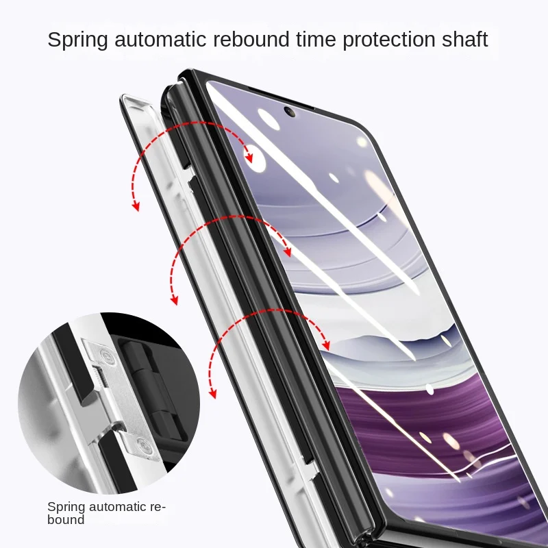 For Huawei Mate X5 x3 Case Ultra-thin transparent With Tempered Film Bracket Folding Shockproof Protection Hard Cover holder