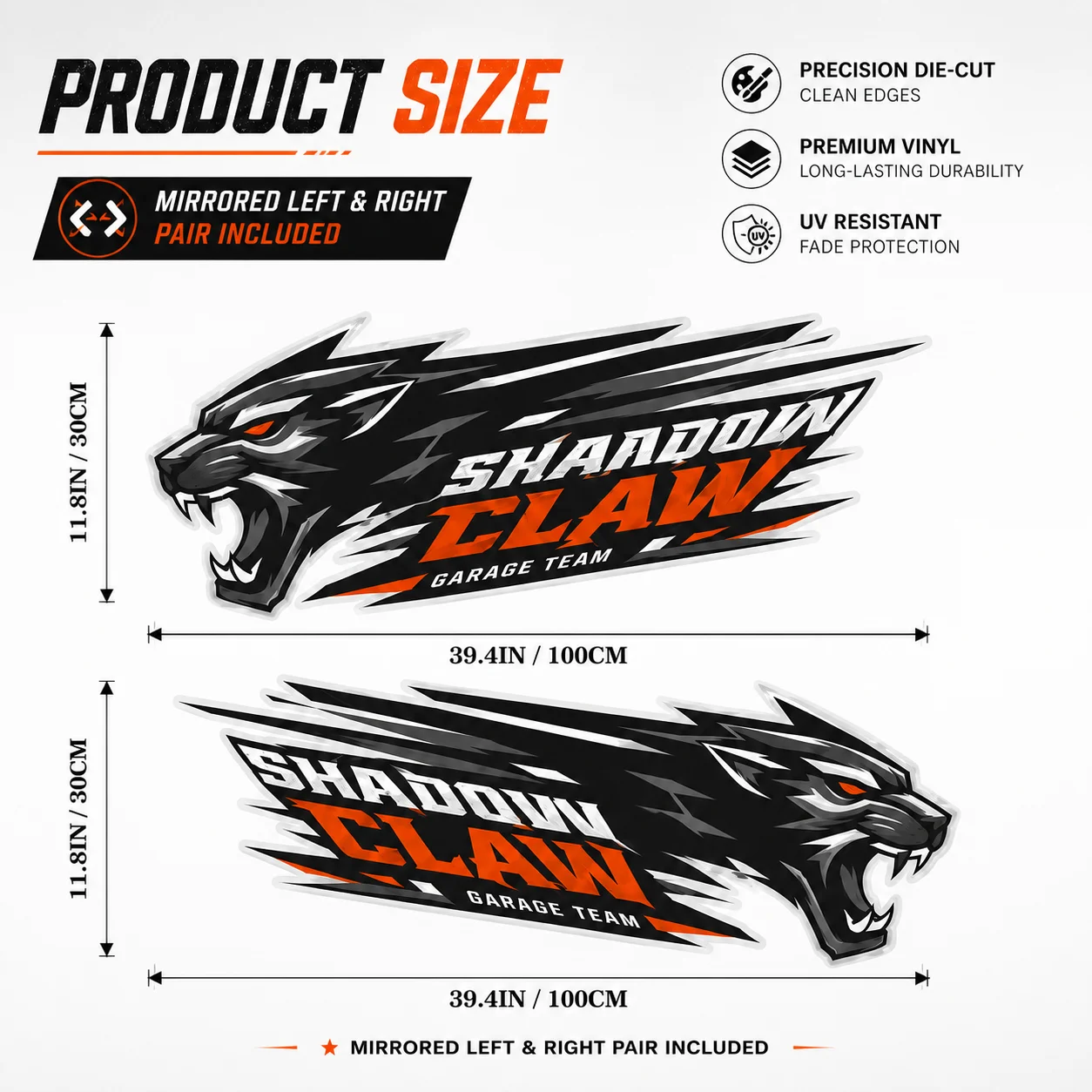 Custom Vehicle Vinyl Decal, Double Side Car Sticker Die Cut Graphics for Auto Modification Branding Logo Decoration Waterproof
